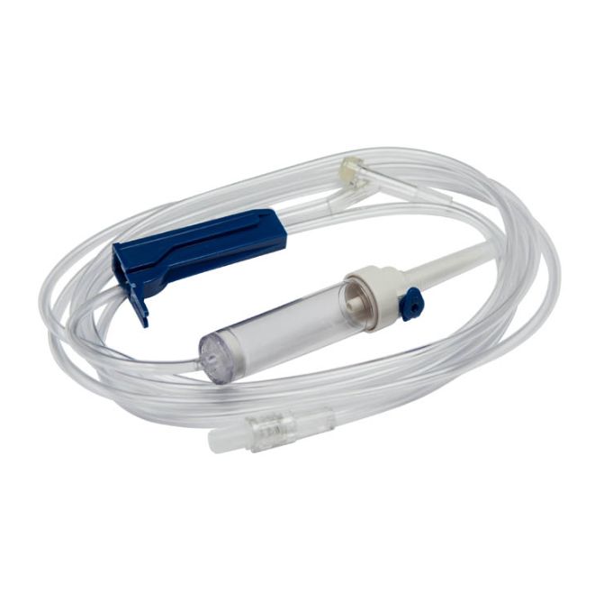 Plastic IV Infusion Set Micro Drip With Dial Flow Regulator for